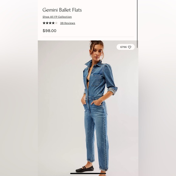 Free People Gemini Ballet Flats, Sz 6 NIB - Picture 4 of 12